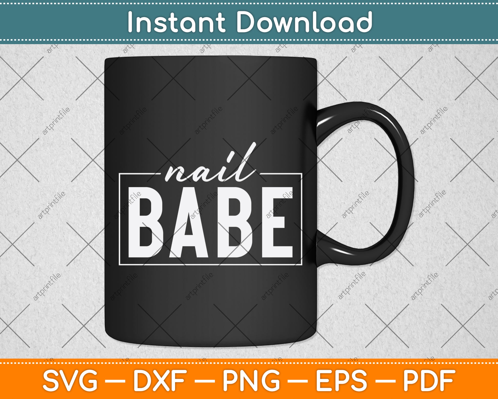 Nail Babe Manicurist Svg Png Dxf Digital Cutting File