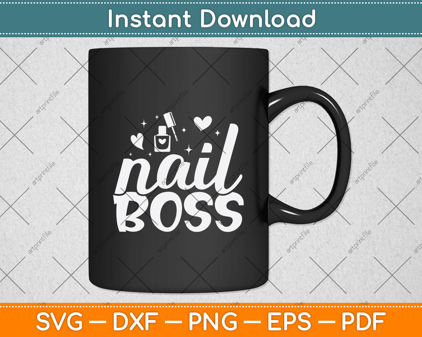 Nail Boss Manicurist Nail Salon Svg Png Dxf Digital Cutting File