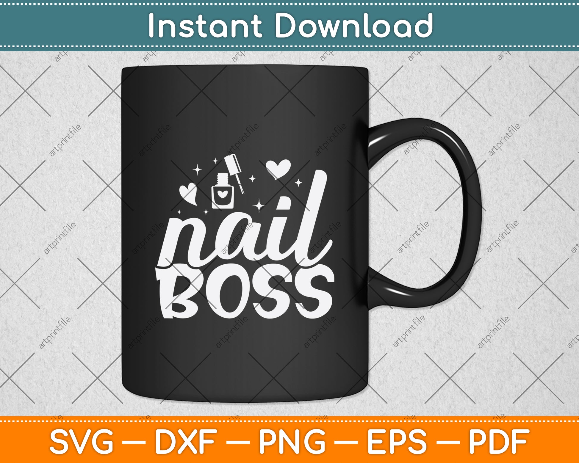 Nail Boss Manicurist Nail Salon Svg Png Dxf Digital Cutting File