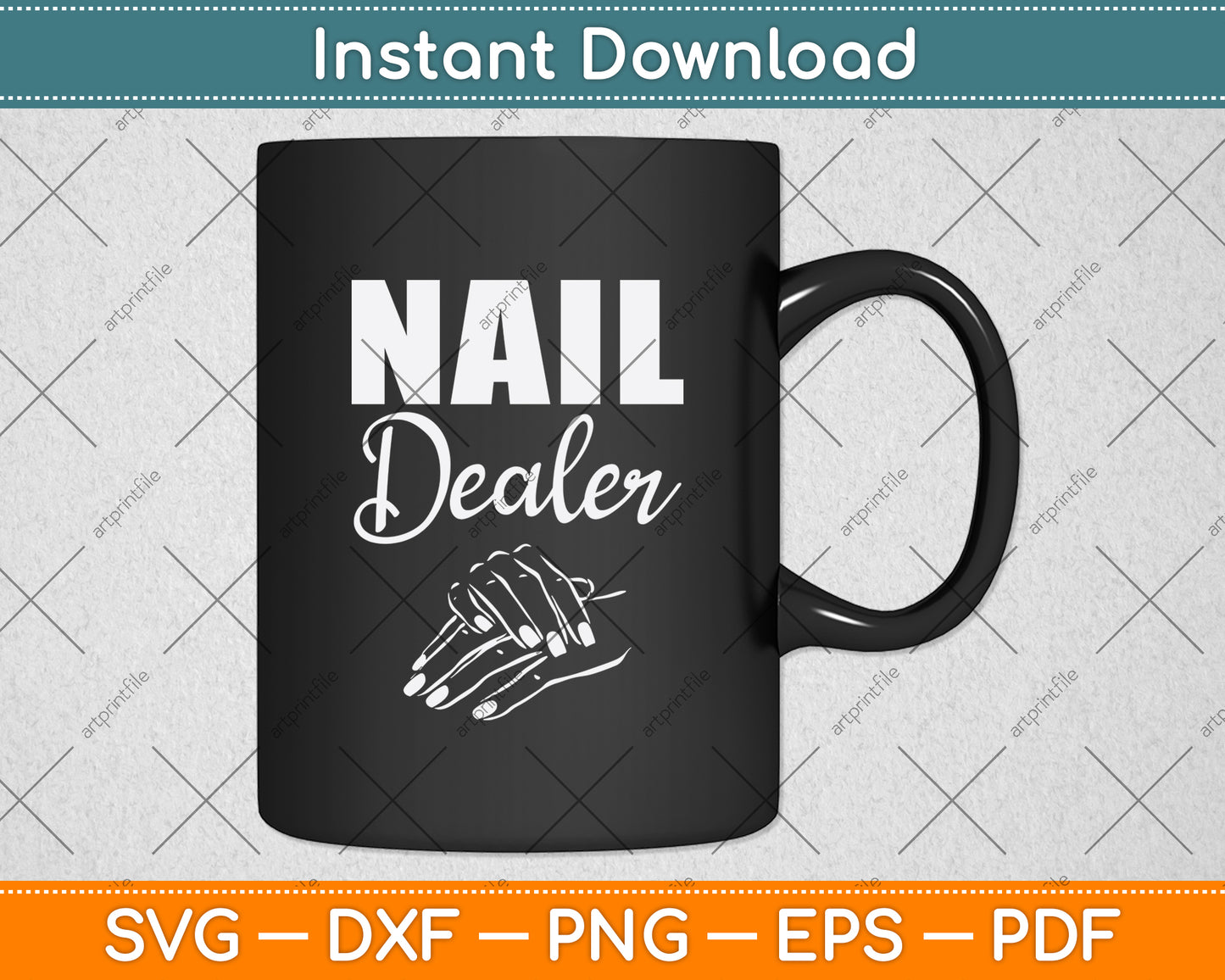Nail Dealer Manicurist Nail Tech Svg Png Dxf Digital Cutting File