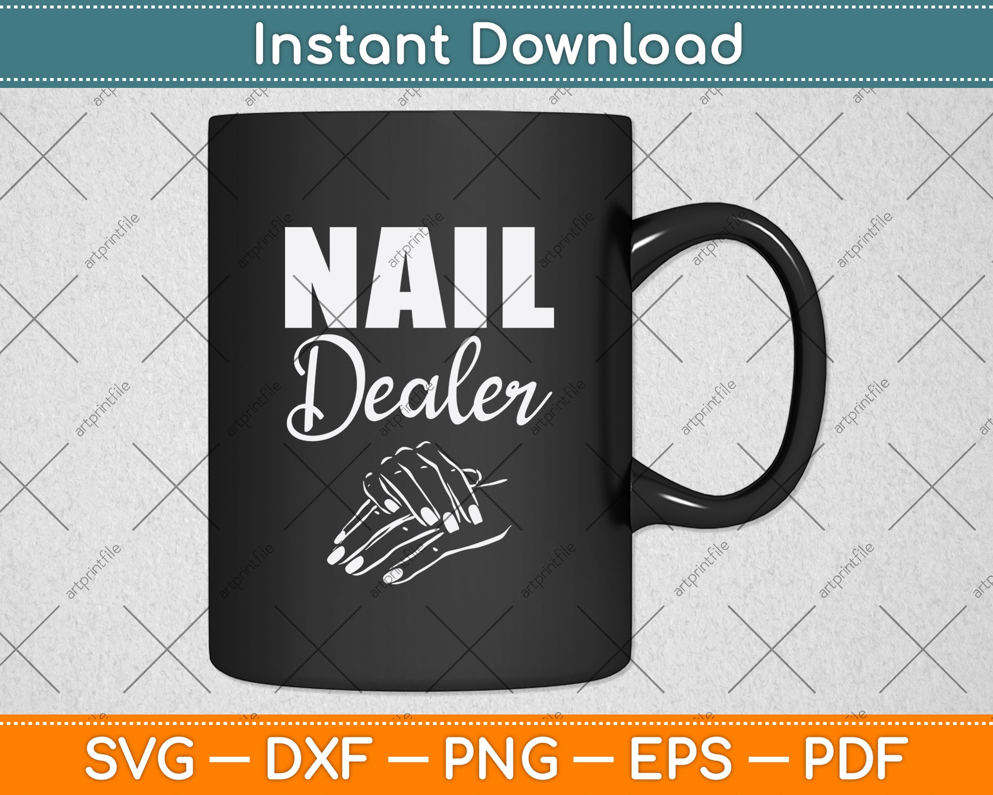 Nail Dealer Manicurist Nail Tech Svg Png Dxf Digital Cutting File