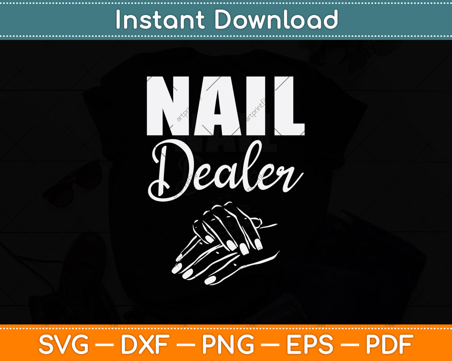 Nail Dealer Manicurist Nail Tech Svg Png Dxf Digital Cutting File