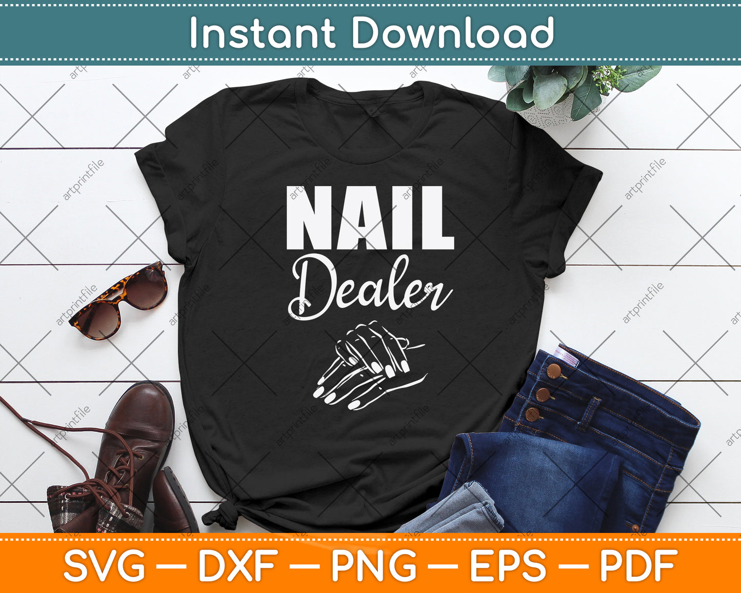 Nail Dealer Manicurist Nail Tech Svg Png Dxf Digital Cutting File