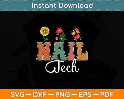 Nail Tech Flower Svg Png Dxf Digital Cutting File