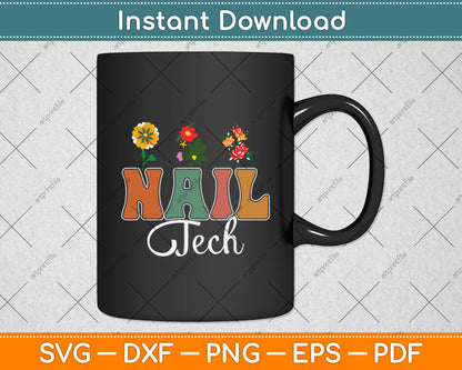 Nail Tech Flower Svg Png Dxf Digital Cutting File