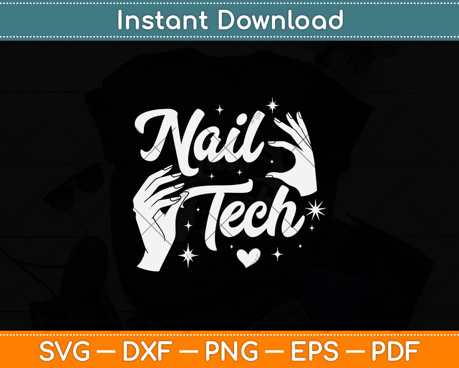 Nail Tech Quote Work Svg Png Dxf Digital Cutting File