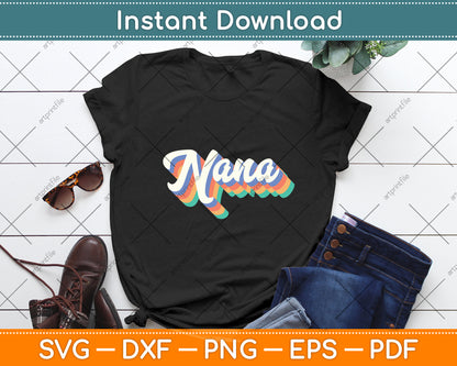 Nana Retro Vintage Mother's Day Svg Digital Cutting File