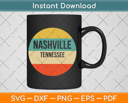 Nashville Tennessee Vintage Svg Digital Cutting File