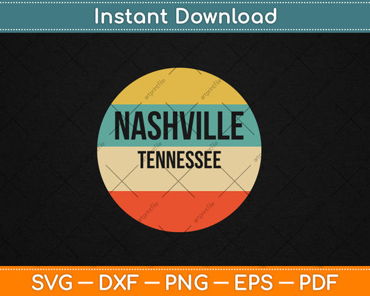 Nashville Tennessee Vintage Svg Digital Cutting File