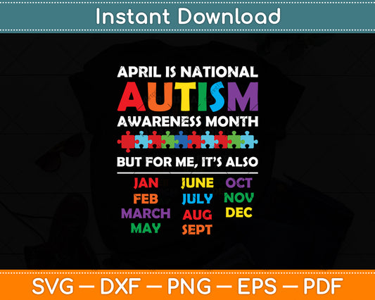 National Autism Awareness Month Autistic Kids Awareness Svg Digital Cutting File