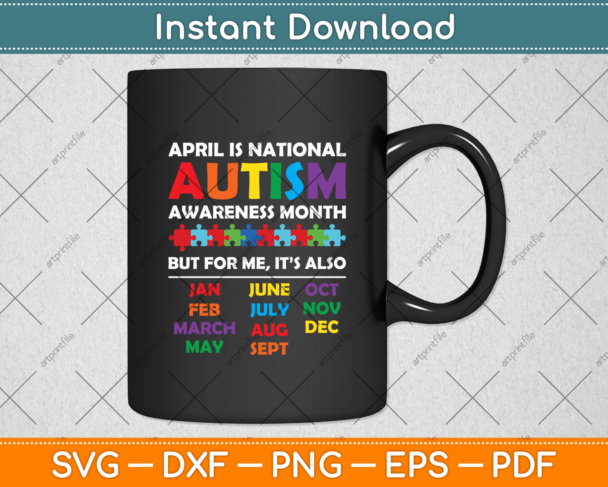 National Autism Awareness Month Autistic Kids Awareness Svg Digital Cutting File