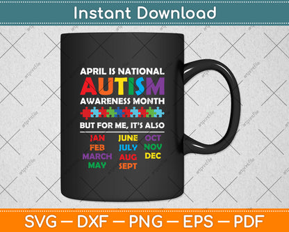 National Autism Awareness Month Autistic Kids Awareness Svg Digital Cutting File
