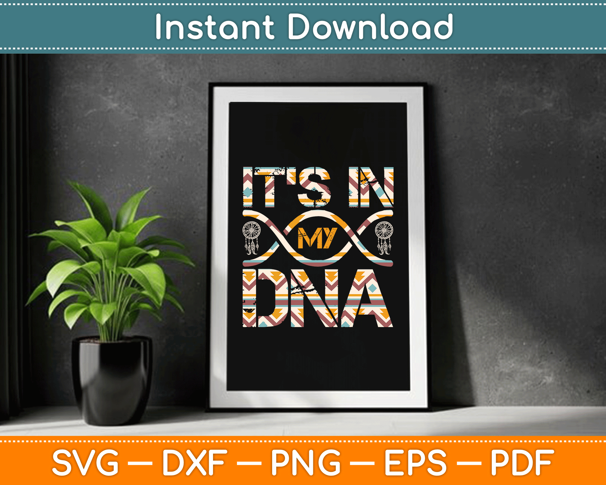 Native American DNA Indigenous People Day SVG Digital Cutting File