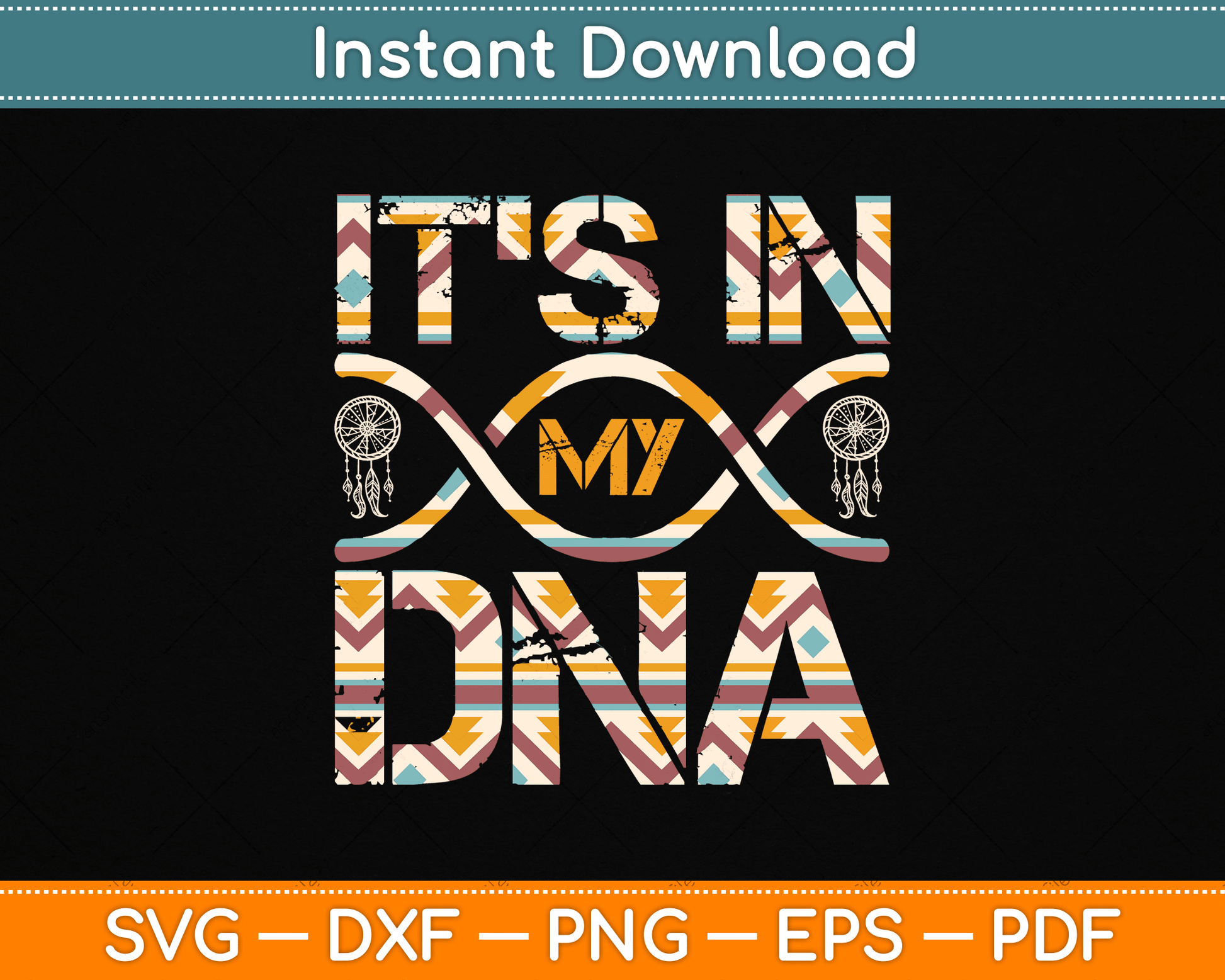 Native American DNA Indigenous People Day SVG Digital Cutting File