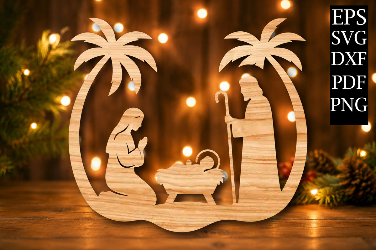 Nativity Scene Laser Cut SVG