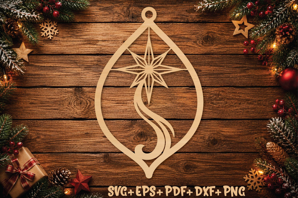 Nativity Star Ornament SVG