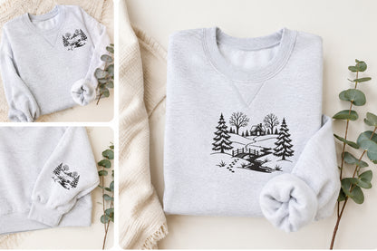 Nature Landscape Embroidery Design