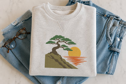 Nature Embroidery Design – Beautiful Nature Machine Embroidery Pattern, Botanical Woodland & Outdoor Embroidery Design