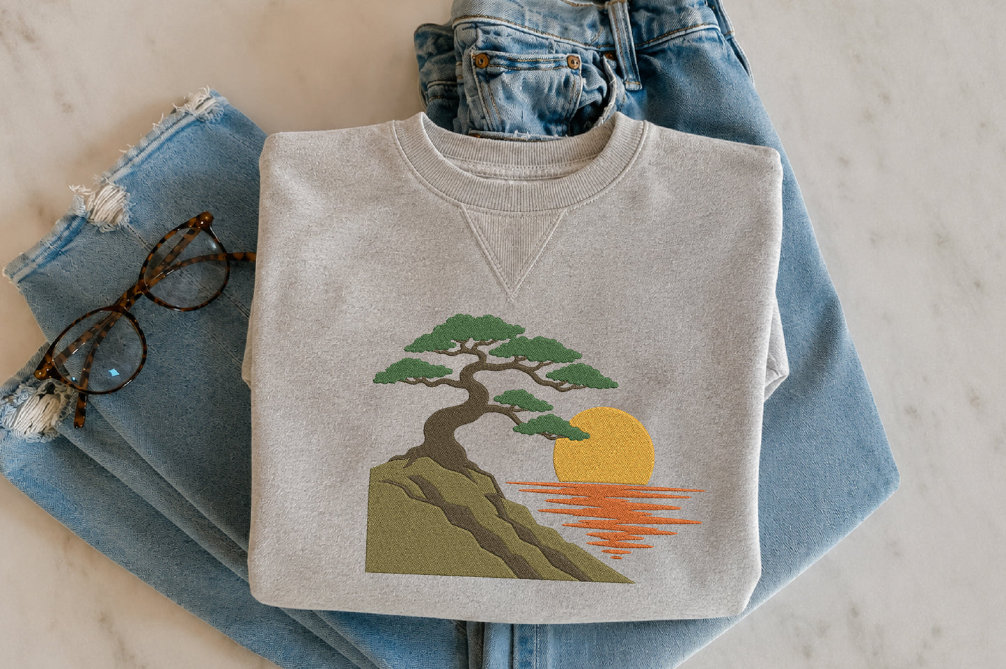 Nature Embroidery Design – Beautiful Nature Machine Embroidery Pattern, Botanical Woodland & Outdoor Embroidery Design