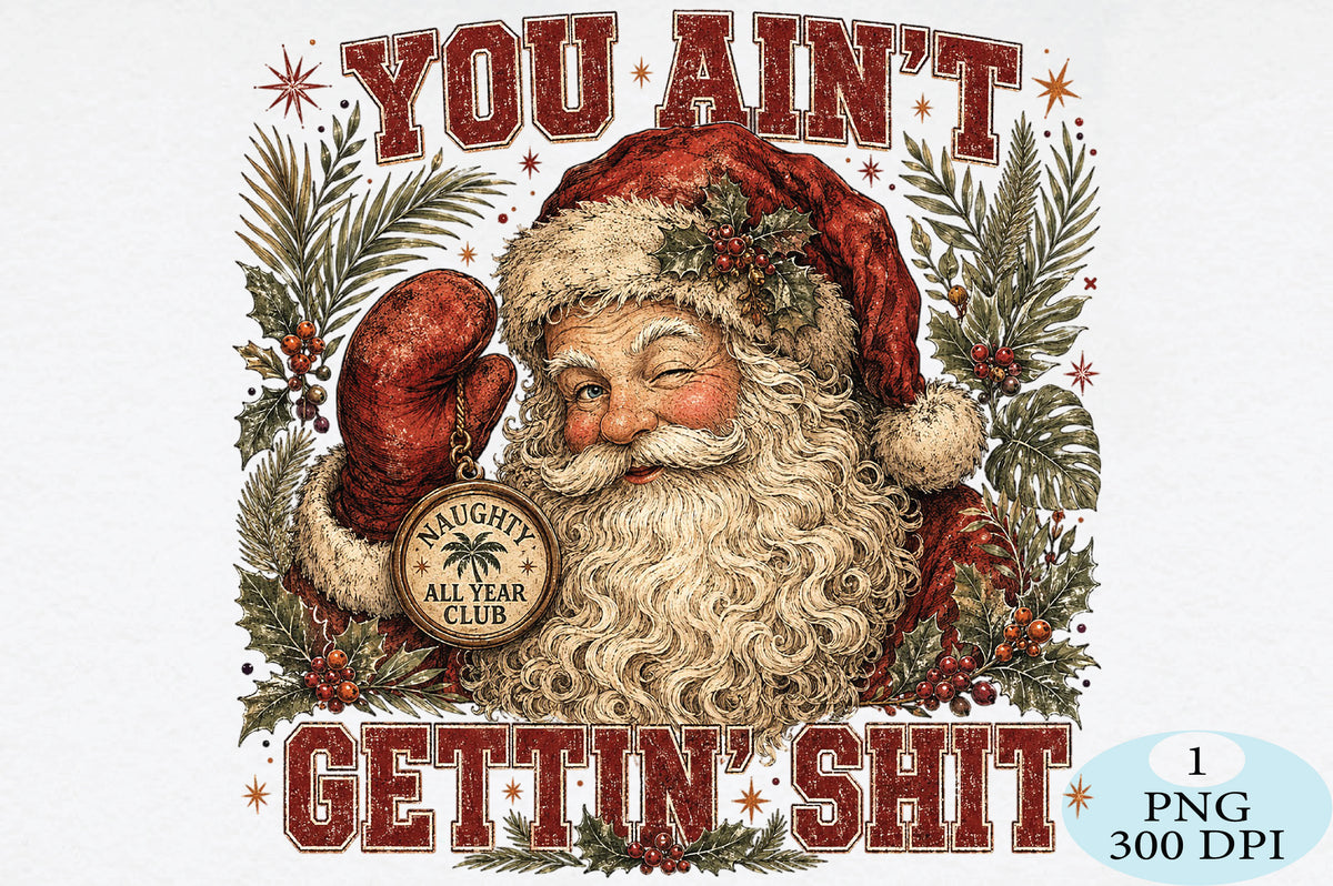 Naughty Santa Christmas PNG