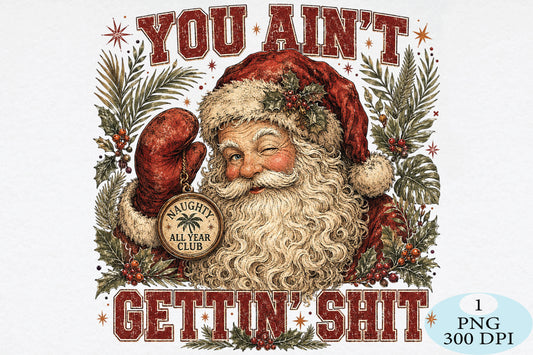 Naughty Santa Christmas PNG