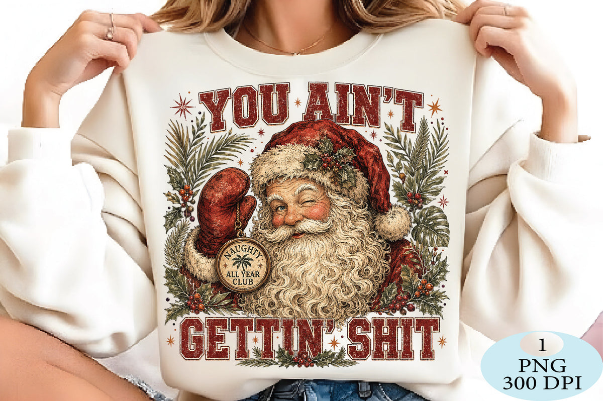 Naughty Santa Christmas PNG