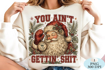 Naughty Santa Christmas PNG