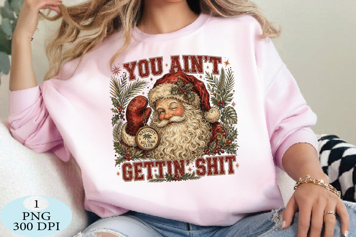 Naughty Santa Christmas PNG