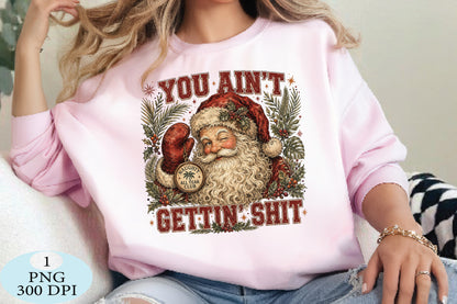 Naughty Santa Christmas PNG
