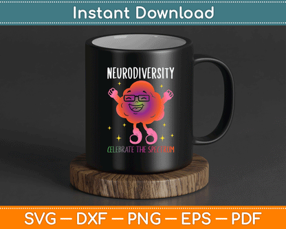 Neurodiversity Brain Autism Awareness ASD SVG Digital Cutting File