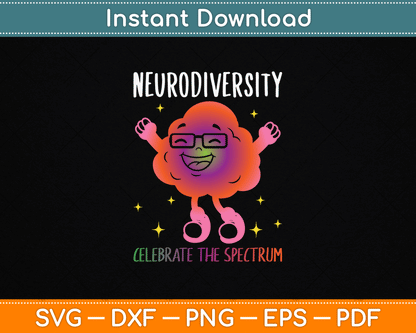 Neurodiversity Brain Autism Awareness ASD SVG File