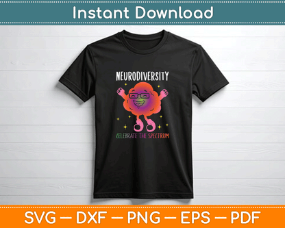 Neurodiversity Brain Autism Awareness ASD SVG PNG File