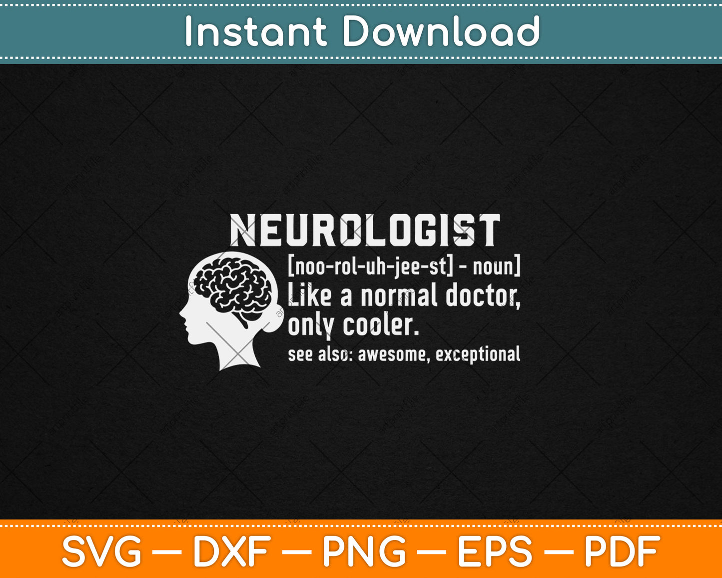 Neurologist Definition Funny Neurology Gift Svg Digital Cutting File