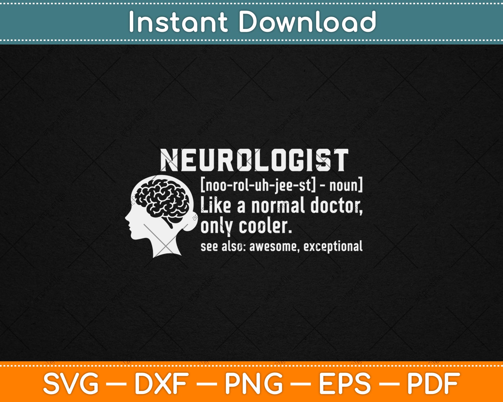 Neurologist Definition Funny Neurology Gift Svg Digital Cutting File