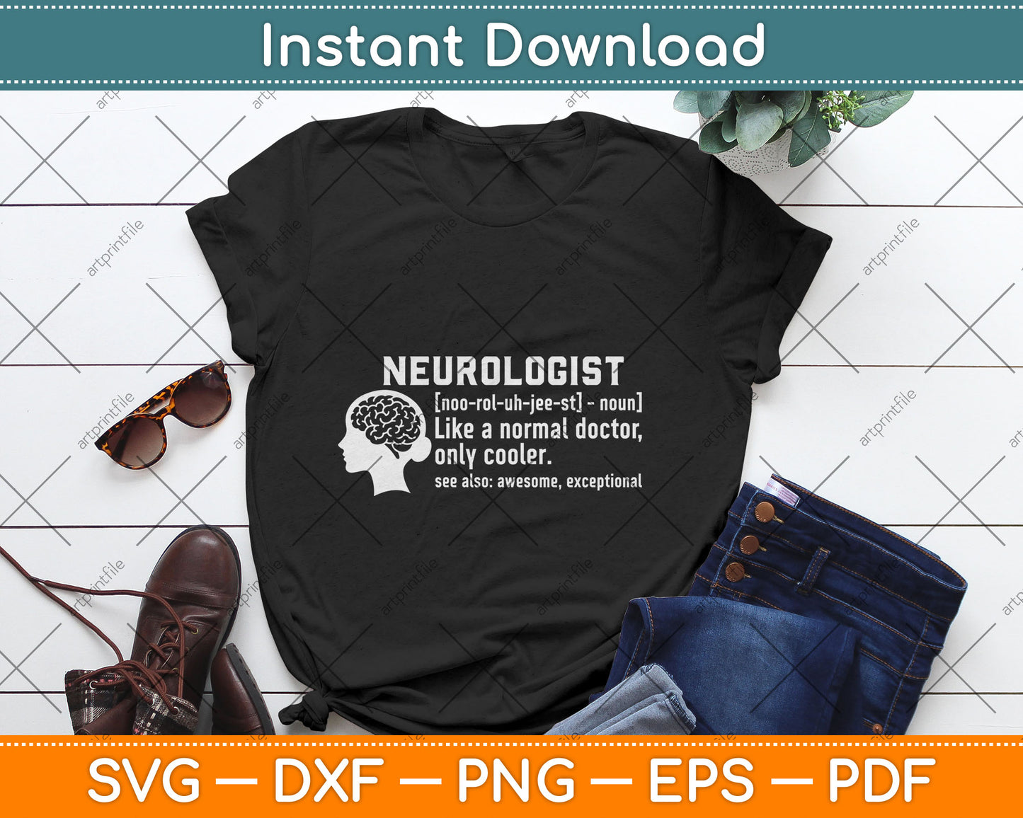 Neurologist Definition Funny Neurology Gift Svg Digital Cutting File