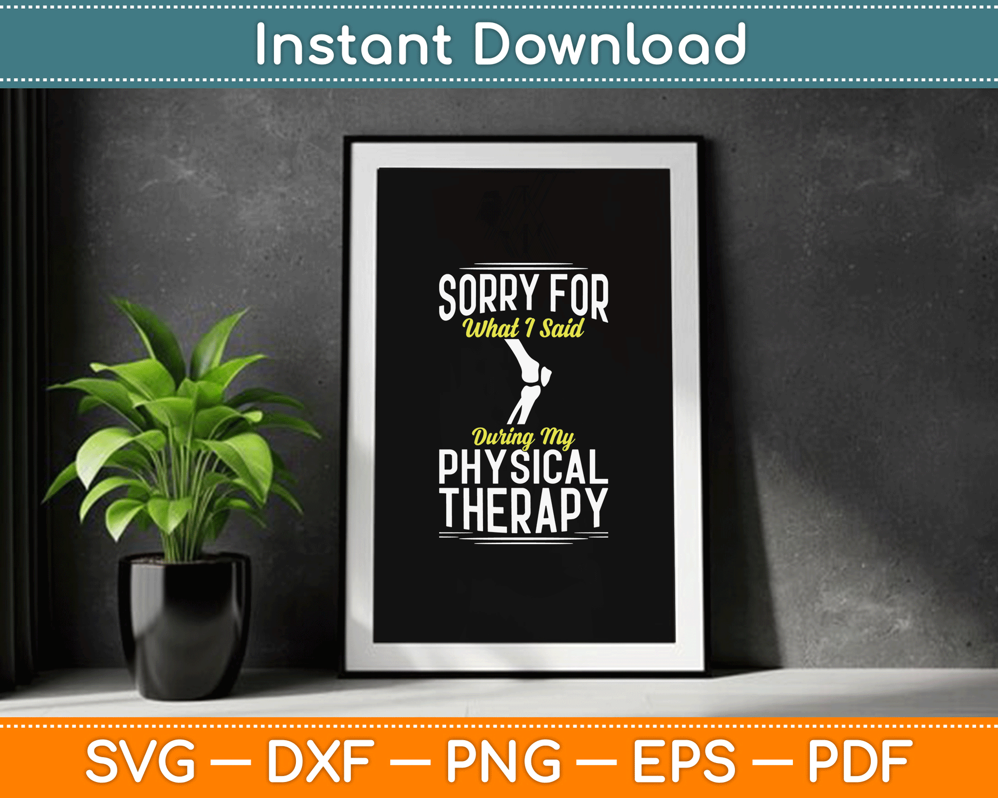 Knee replacement recovery SVG file for Cricut, Silhouette, and DIY craft projects