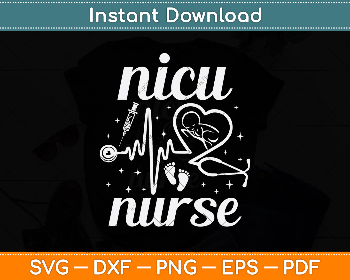 Nicu Nurse Lovers Svg Png Dxf Digital Cutting File