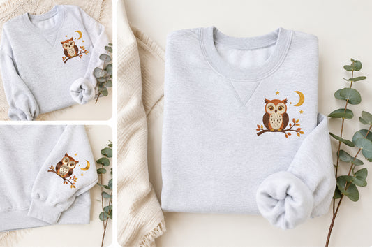 Night Owl Embroidery Design