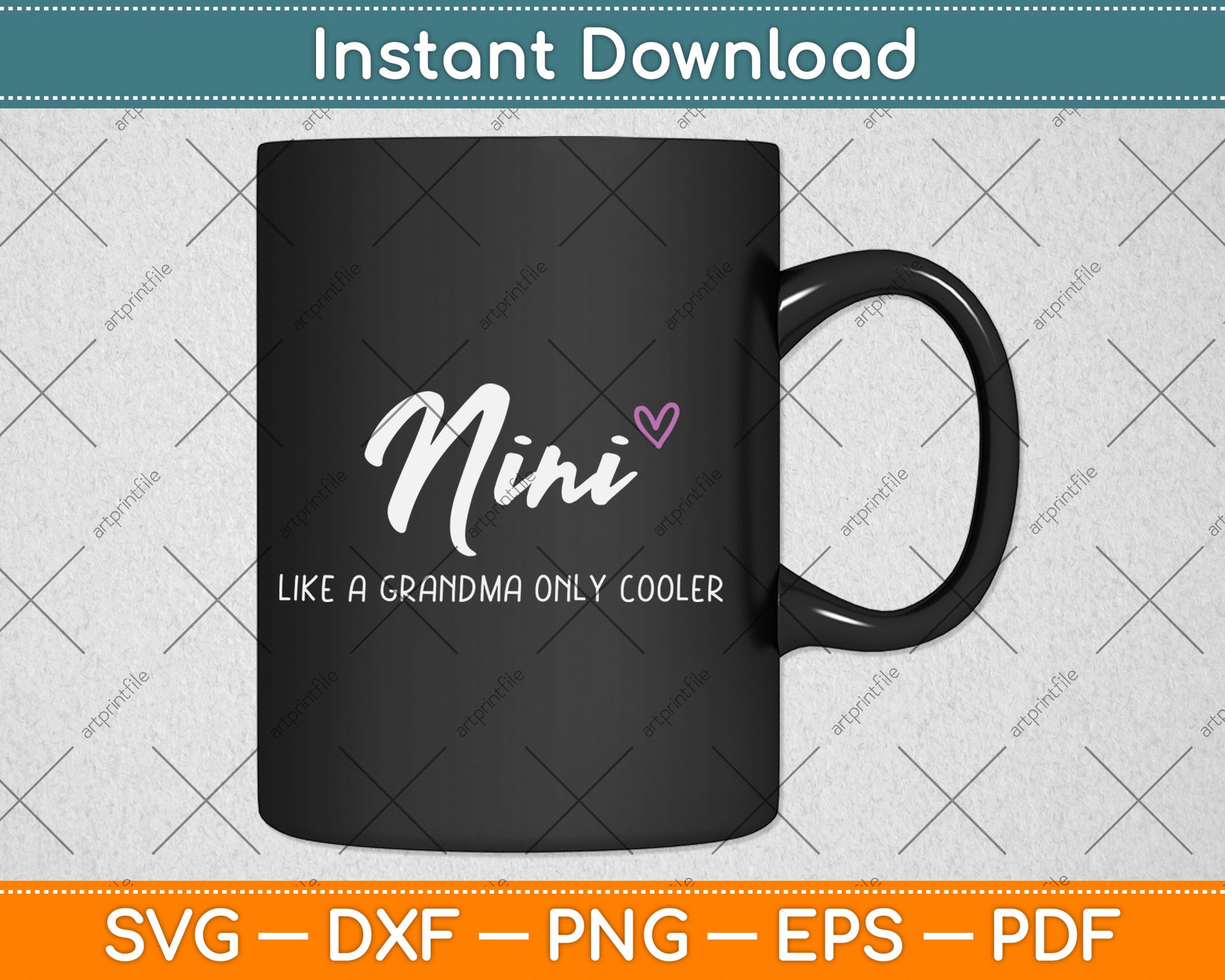 Nini Like a Grandma Only Cooler Mother's Day Svg Digital Cutting File
