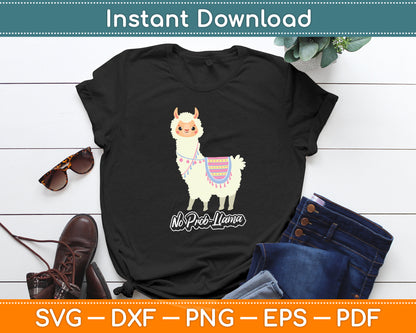 No Prob Llama - Llama Alpaca Lover Funny Svg Digital Cutting File