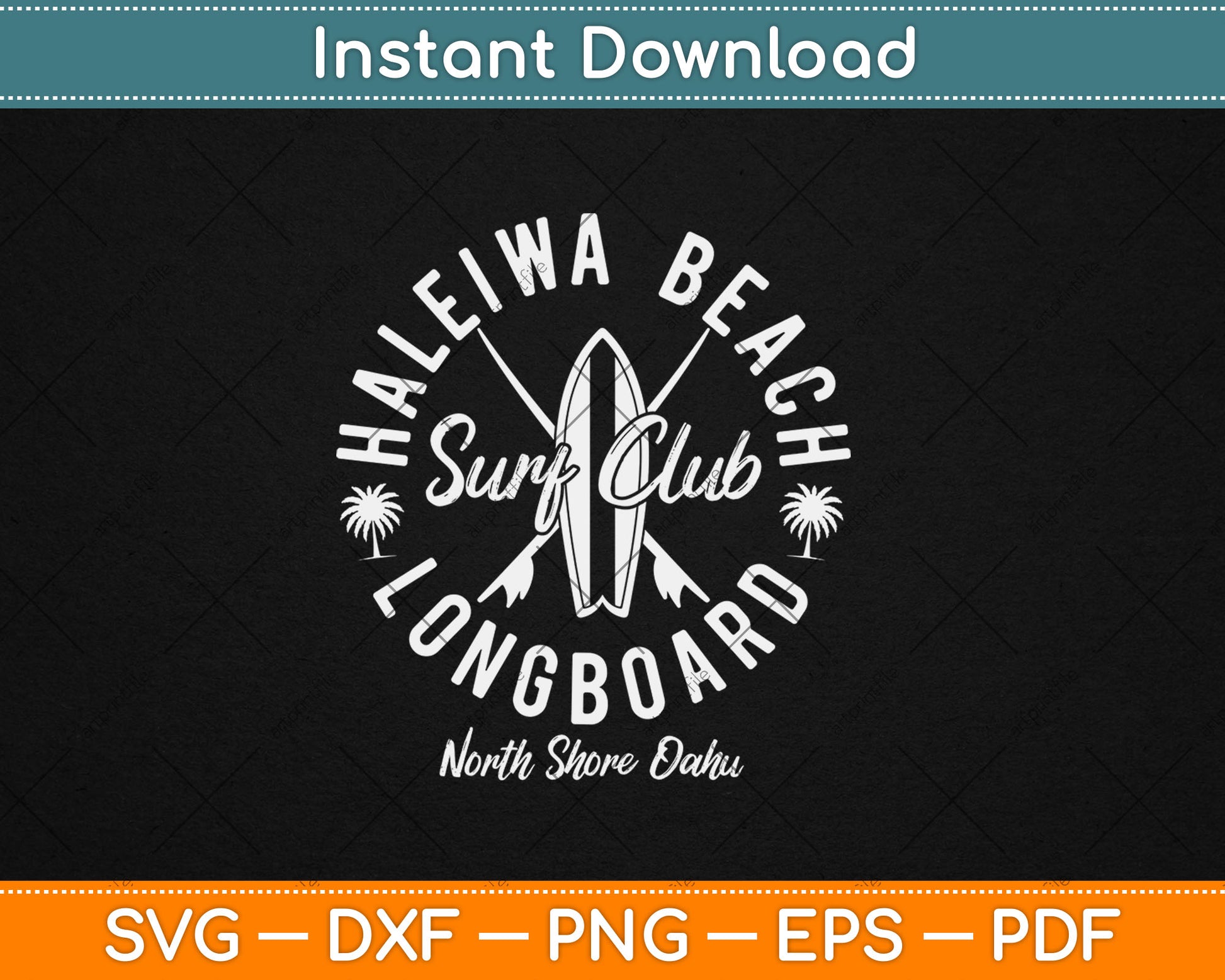 North Shore Haleiwa Beach Surf Shop Svg Digital Cutting File