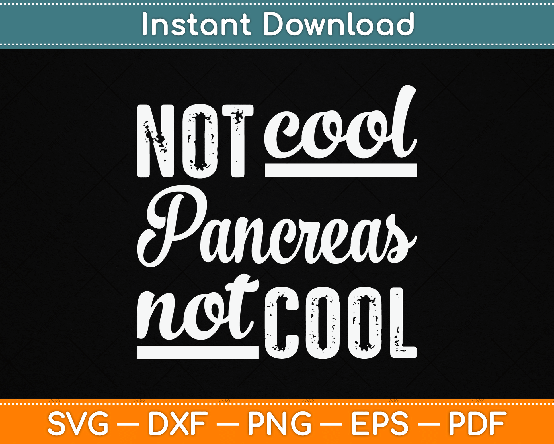 Not Cool Pancreas Not Cool World Diabetes Day SVG Digital Cutting File