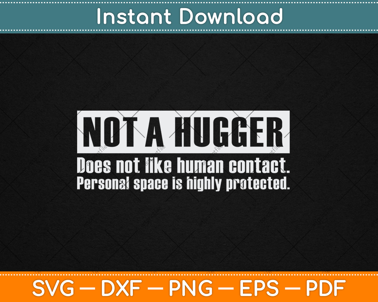 Not A Hugger Gift Funny I'm Not A Hugger Definition Svg Digital Cutting File
