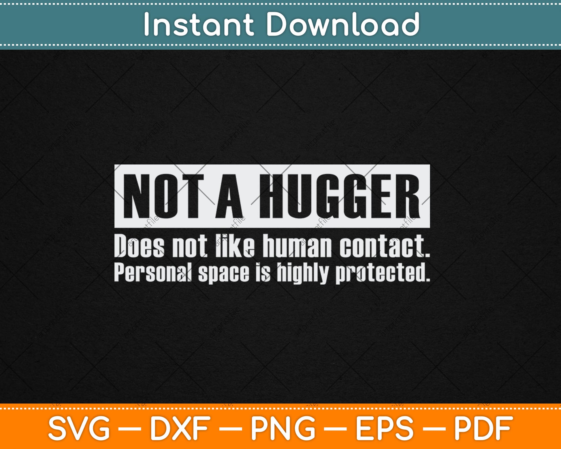 Not A Hugger Gift Funny I'm Not A Hugger Definition Svg Digital Cutting File