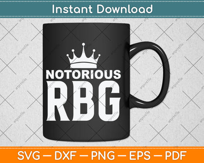 Notorious RBG Ruth - Women's Rights Feminist Svg Digital Cutting File
