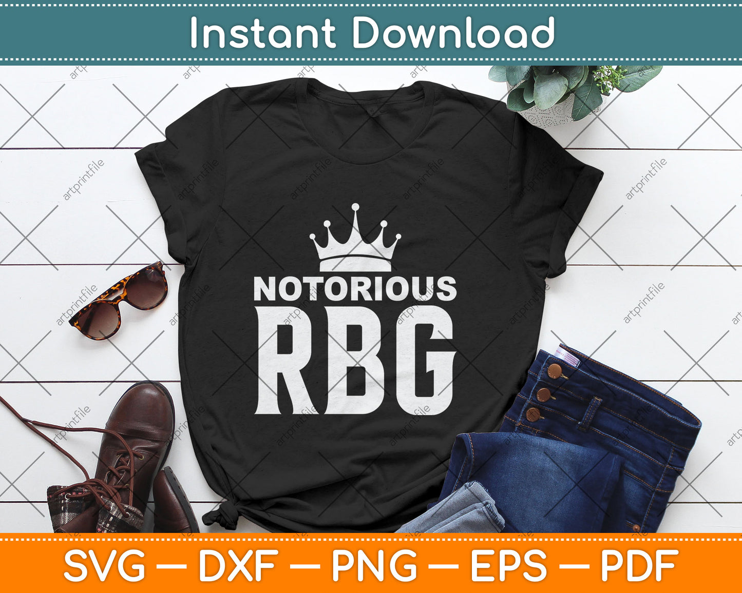Notorious RBG Ruth - Women's Rights Feminist Svg Digital Cutting File