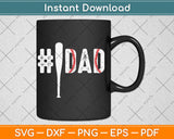 Number One Baseball Dad for Fathers Day Svg Digital Cutting File