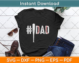 Number One Baseball Dad for Fathers Day Svg Digital Cutting File