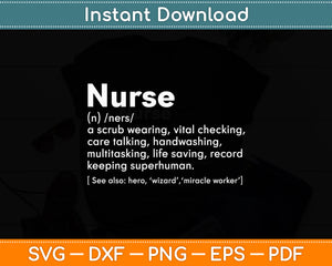 Nurse Definition Funny Svg Digital Cutting File