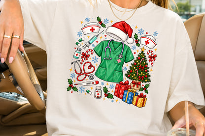 Nurse Holiday Christmas PNG Medical Christmas Clipart